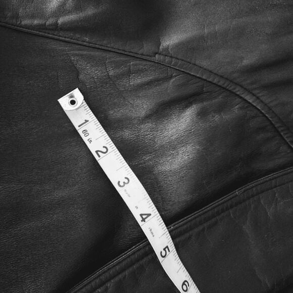 Vintage 80s JC Penney Long Leather Duster Trench Coat Size 18W - Picture 12 of 12